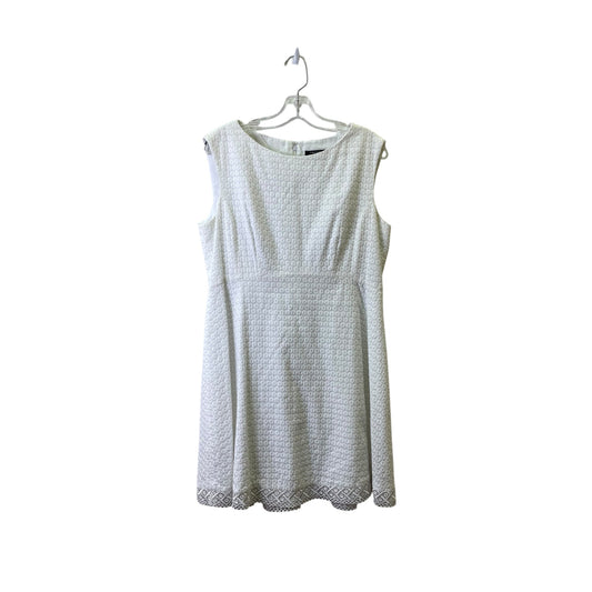 Dress Party Midi By Tahari By Arthur Levine In White, Size:12P