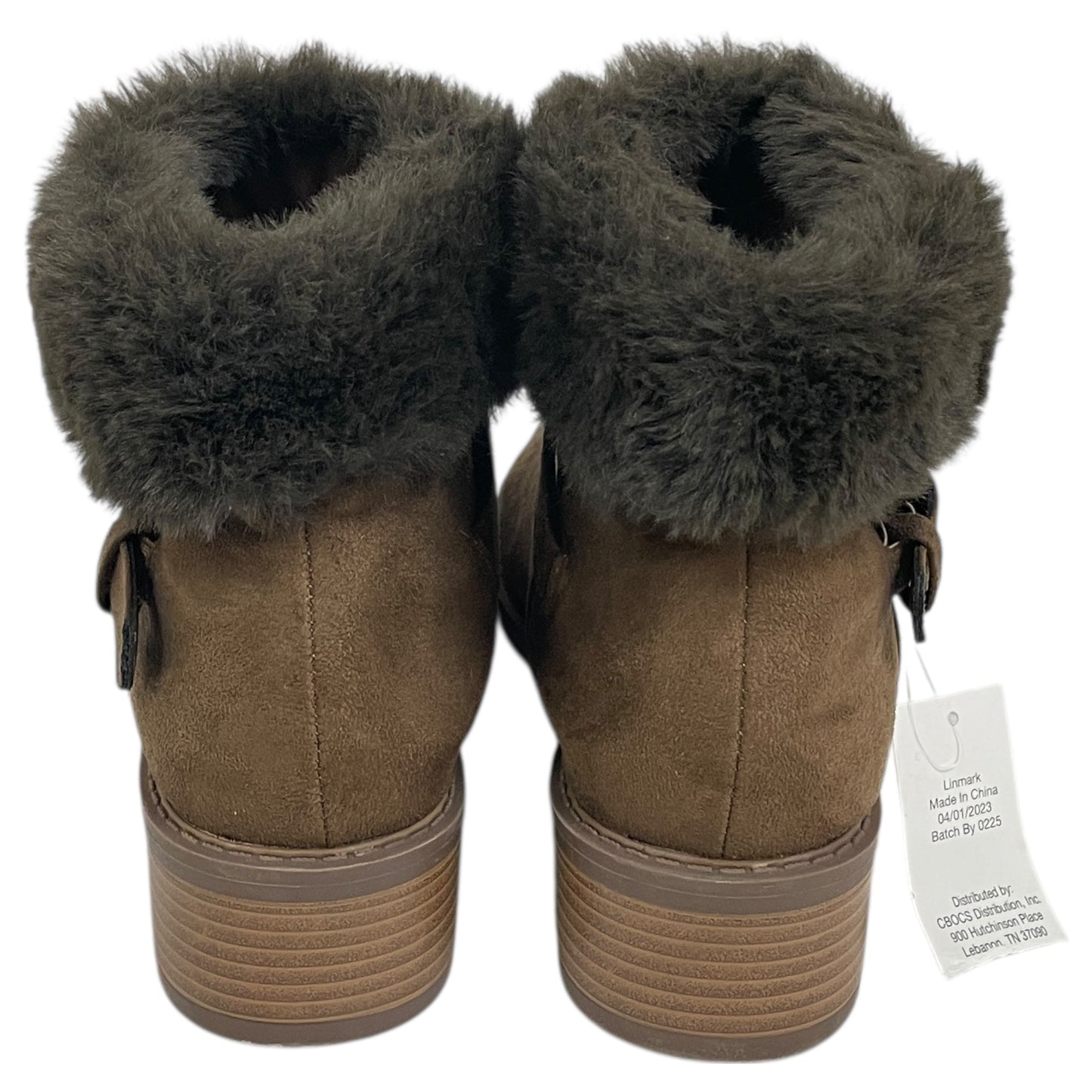 Boots Ankle Heels By Cmc In Brown, Size:9