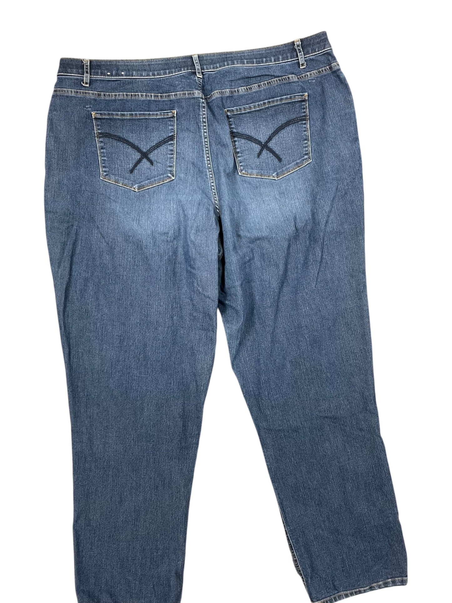 Jeans Jeggings By Cj Banks In Blue Denim, Size:20
