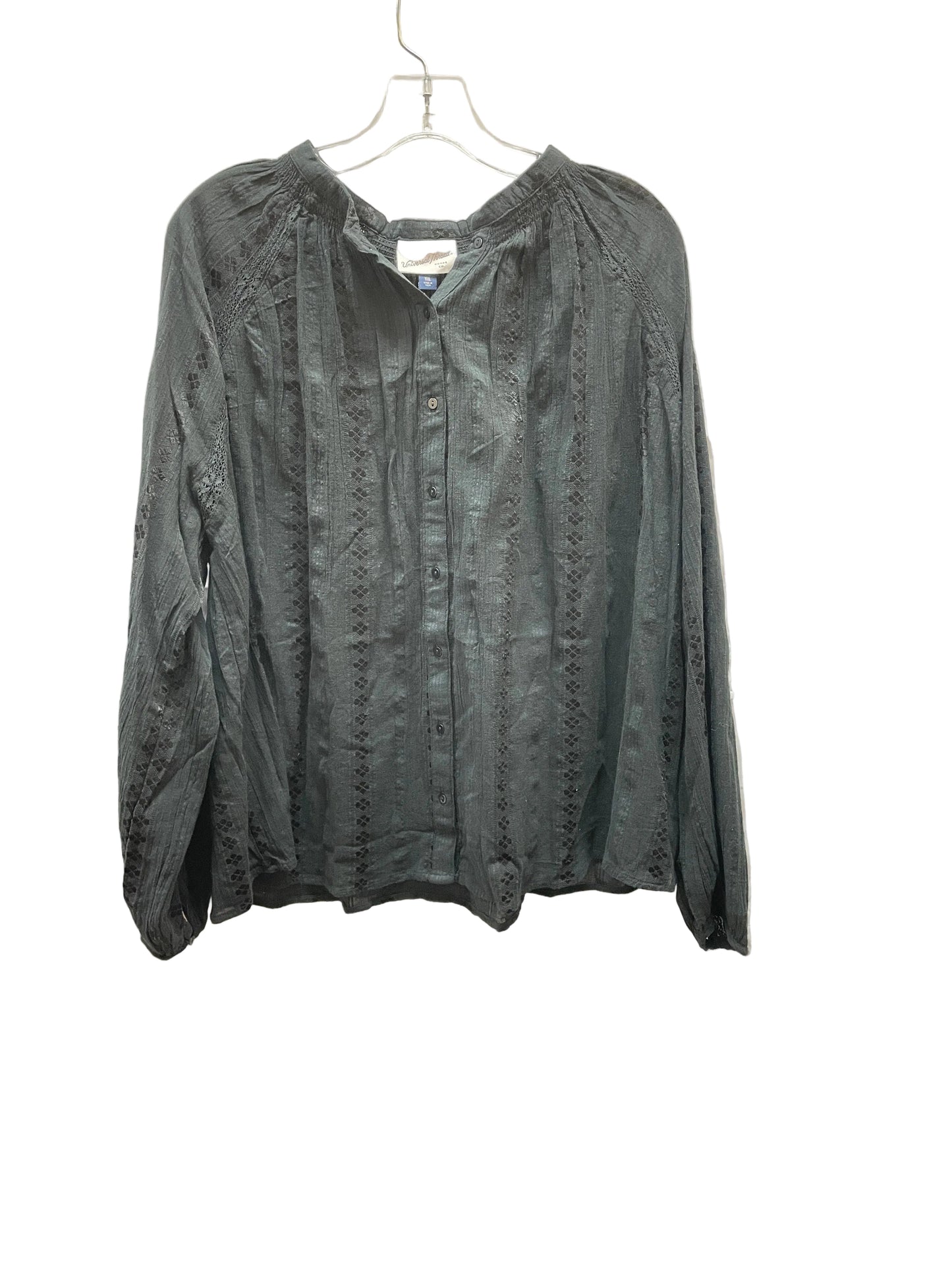 Top Ls By Universal Thread In Black, Size:Xxl