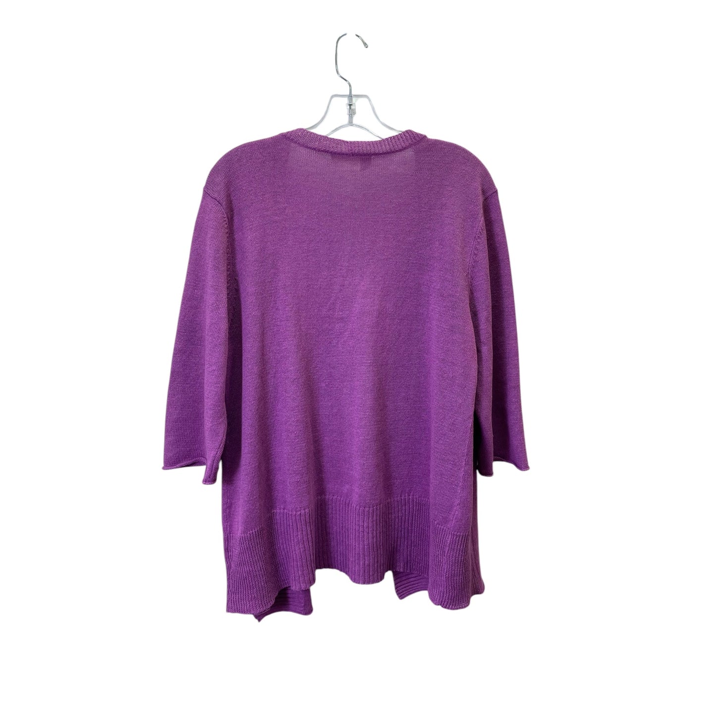 Cardigan By Eileen Fisher In Purple, Size:Xl