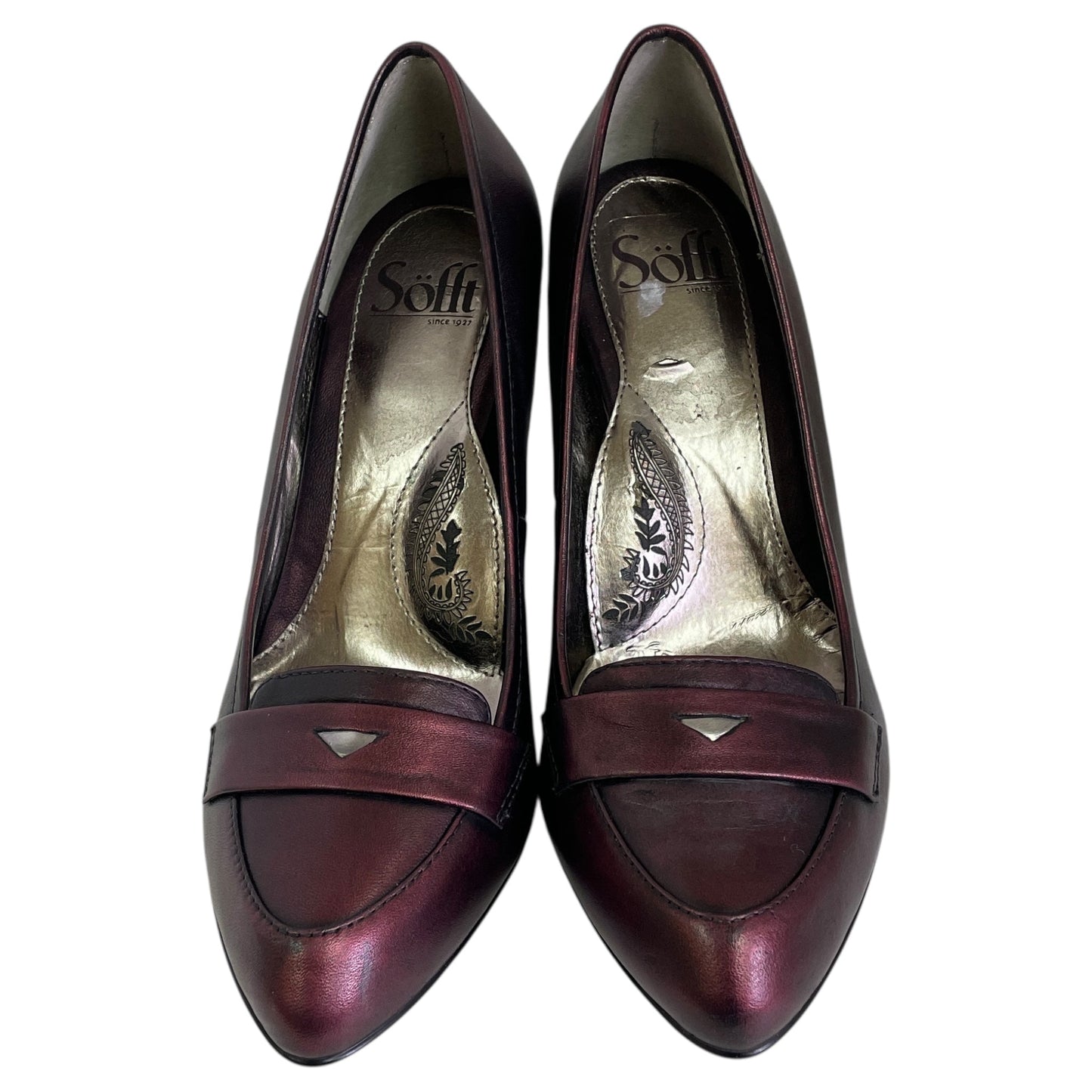 Shoes Heels Block By Sofft In Purple, Size:6.5