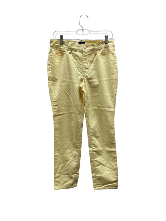 Jeans Straight By Talbots In Yellow Denim, Size:6P
