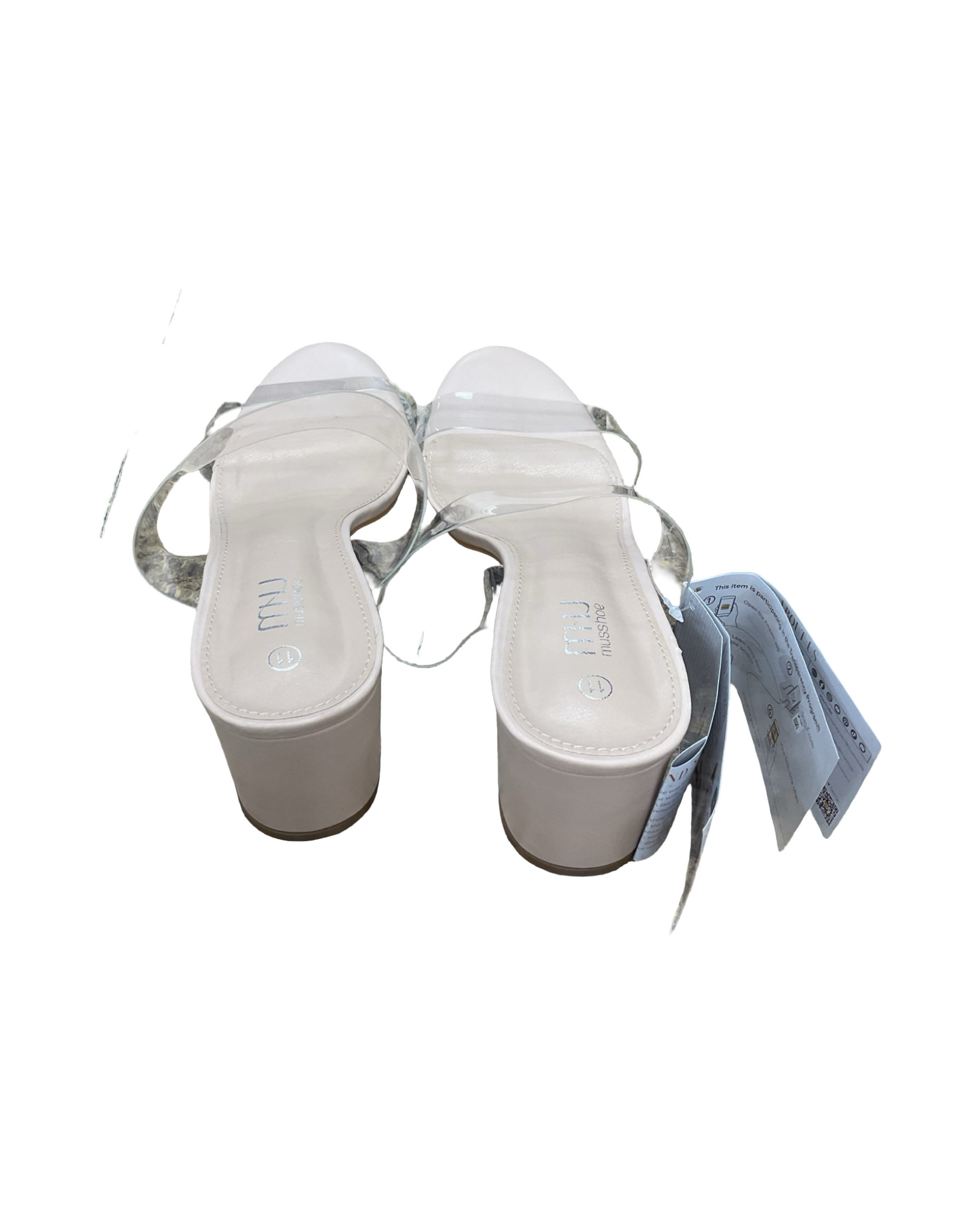 Sandals Heels Block By Clothes Mentor In Tan, Size:11