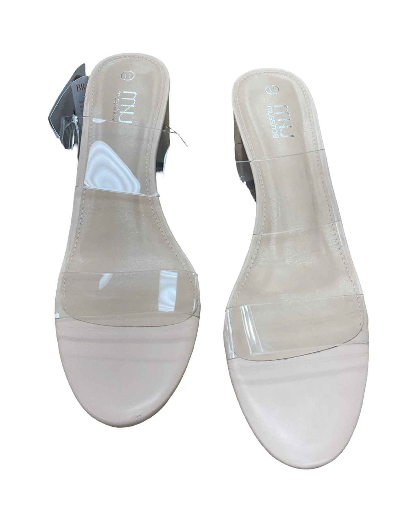 Sandals Heels Block By Clothes Mentor In Tan, Size:11