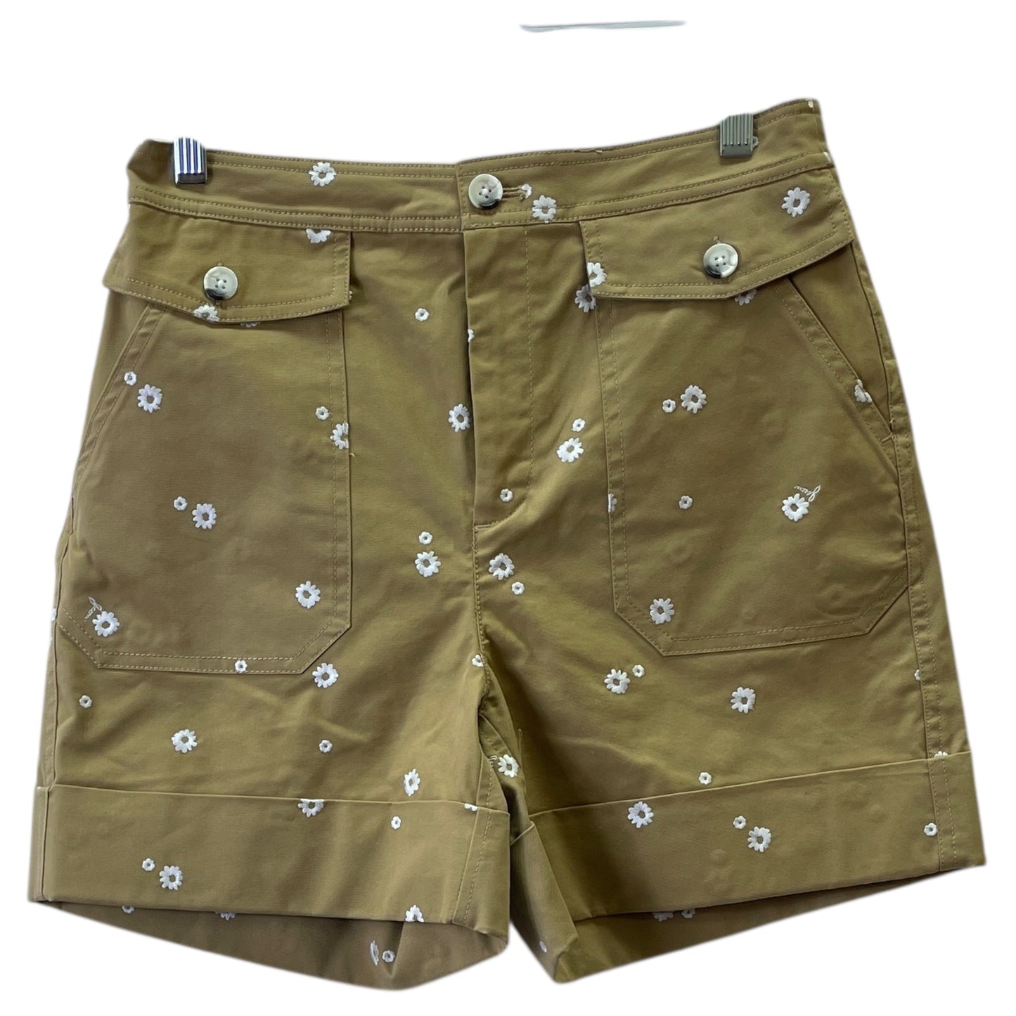 Shorts By J. Crew In Tan & White, Size:4