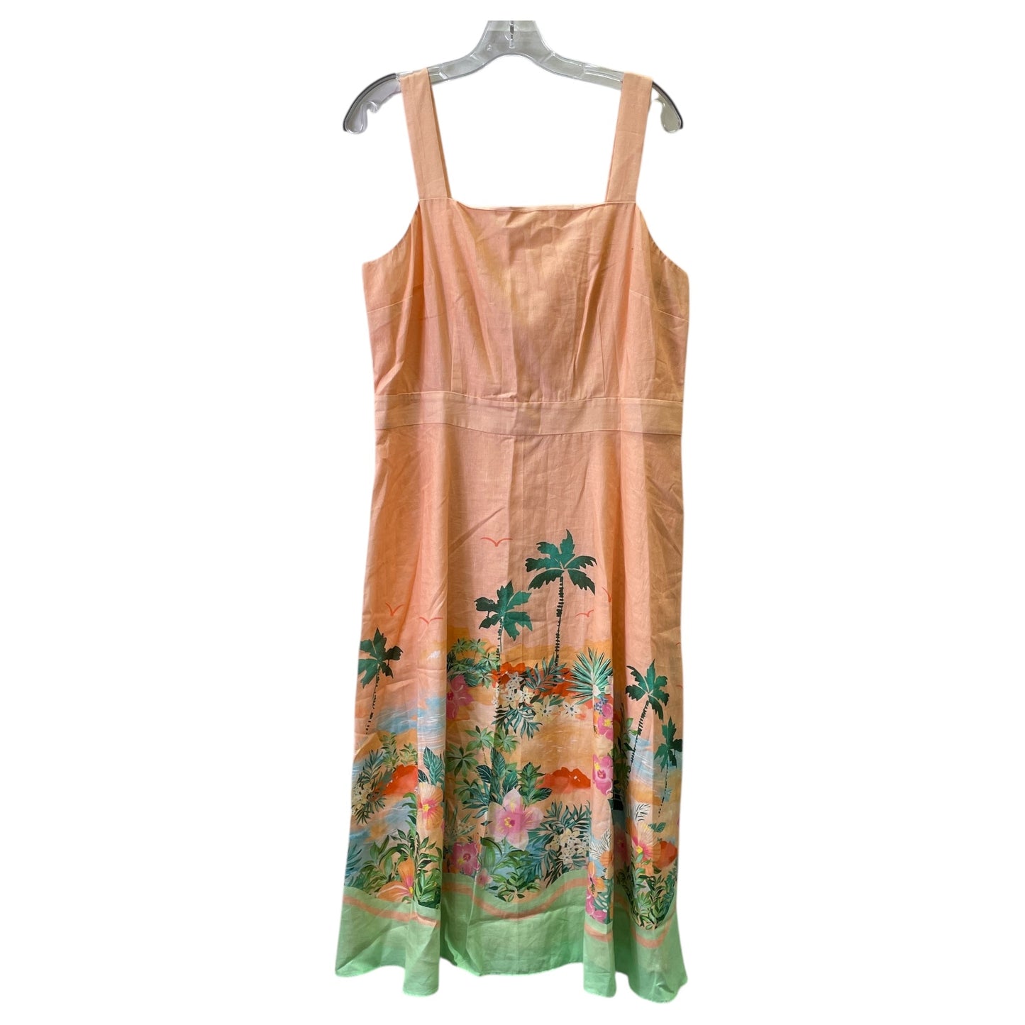 Dress Casual Midi By Talbots In Peach, Size:Lp