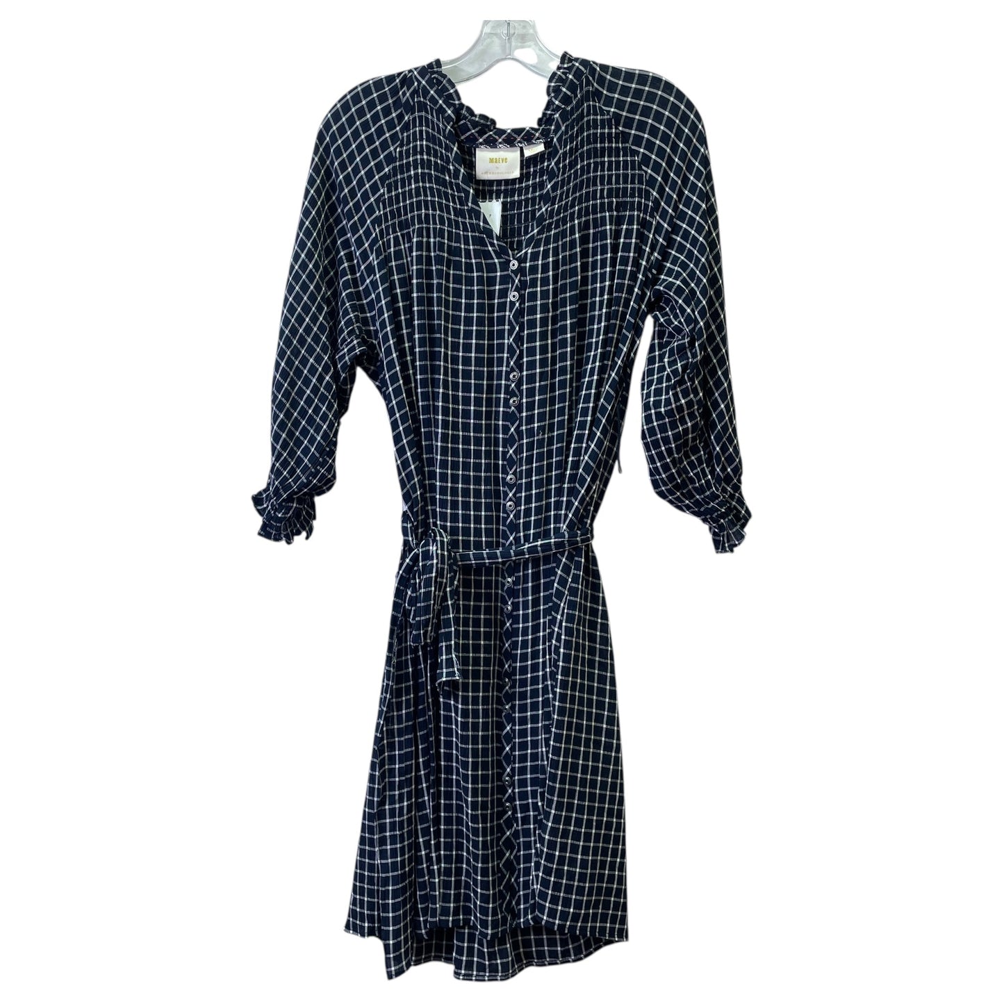 Dress Casual Short By Maeve In Blue & White, Size:S