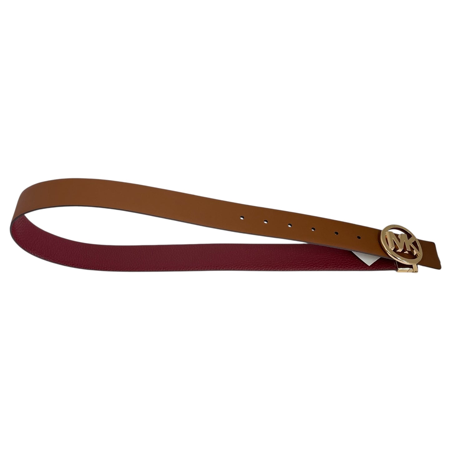 Belt Designer By Michael Kors In Brown & Red