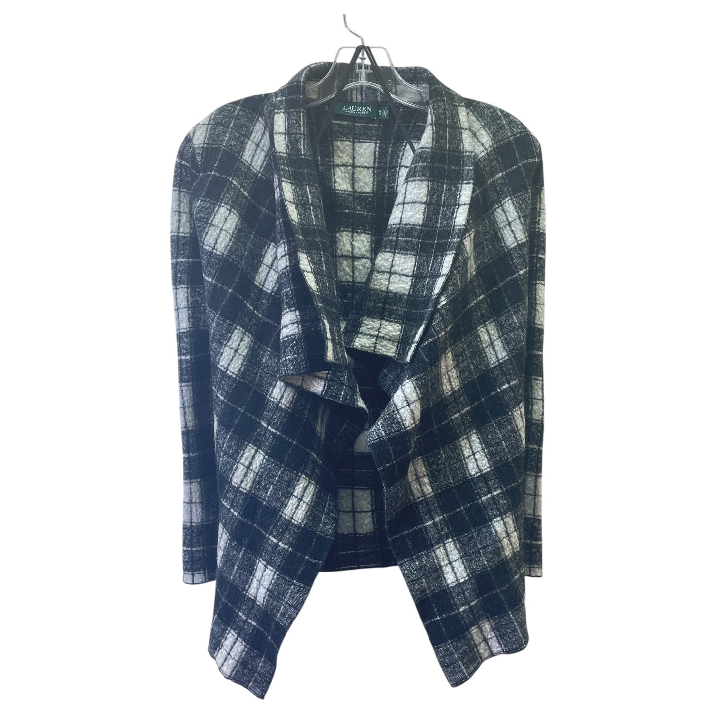 Cardigan By Lauren By Ralph Lauren In Black & White, Size:Xl