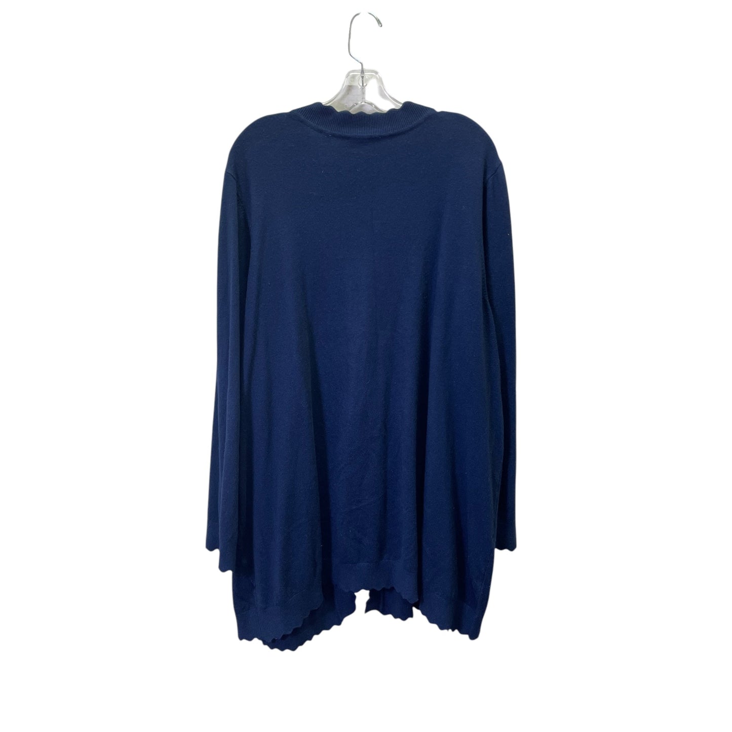 Sweater Cardigan By Volution In Navy, Size:3X