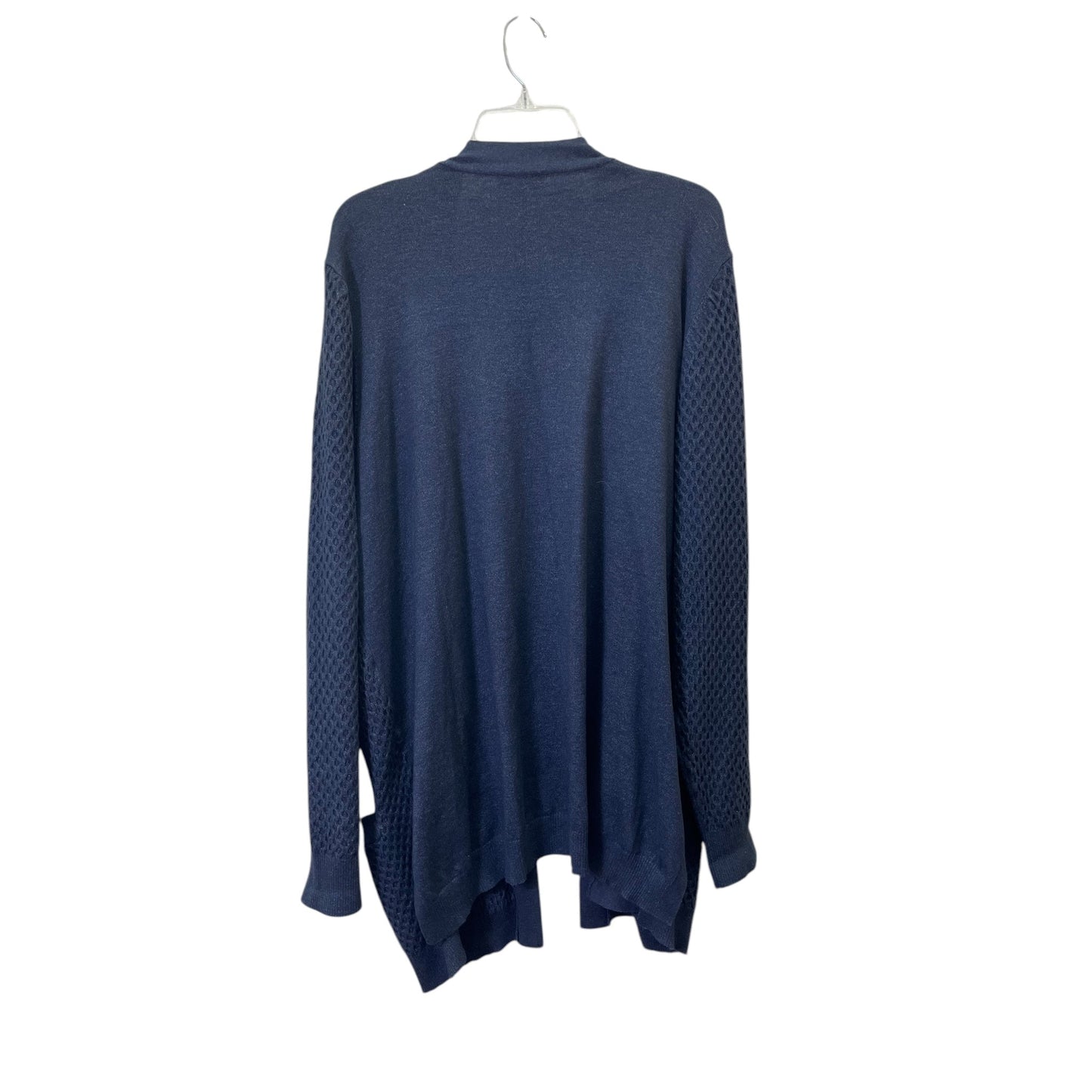 Sweater Cardigan By Volution In Navy, Size:3X