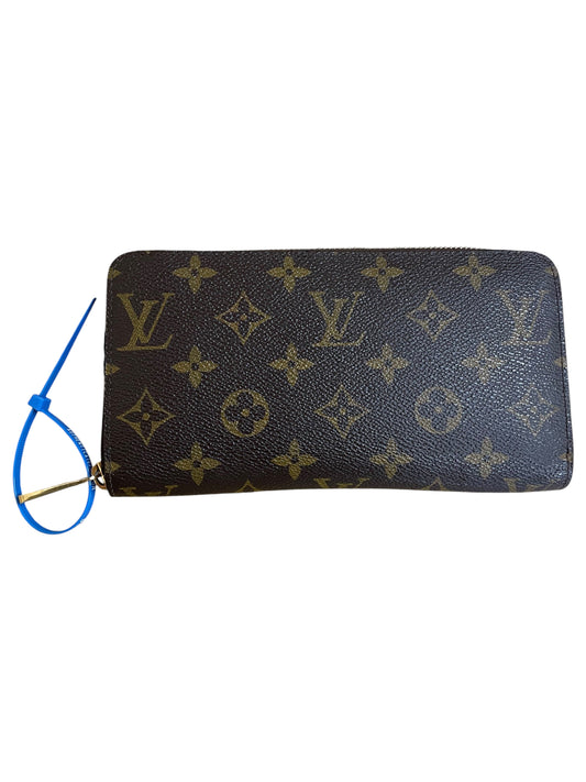 Wallet Luxury Designer By Louis Vuitton In Brown & Gold, Size:Large