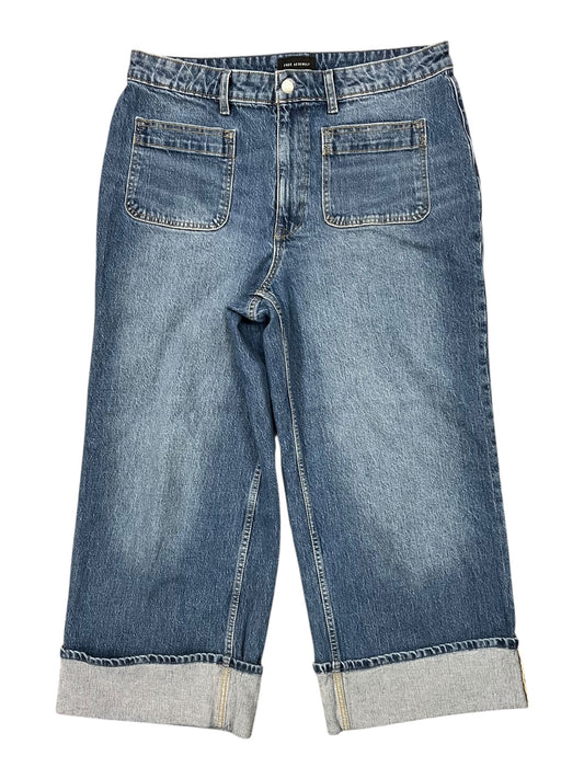 Jeans Wide Leg By Free Assembly In Blue Denim, Size:16