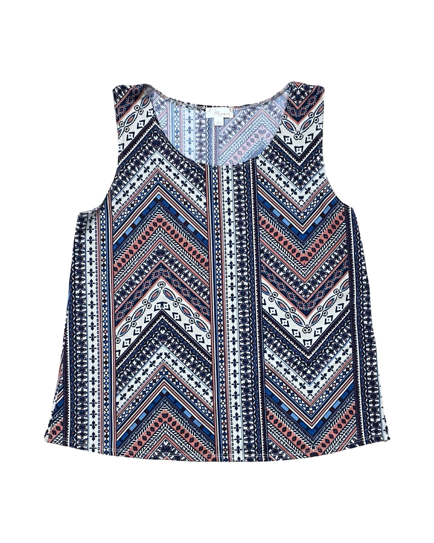 Top Sleeveless By Misha In Cream & Orange, Size:L