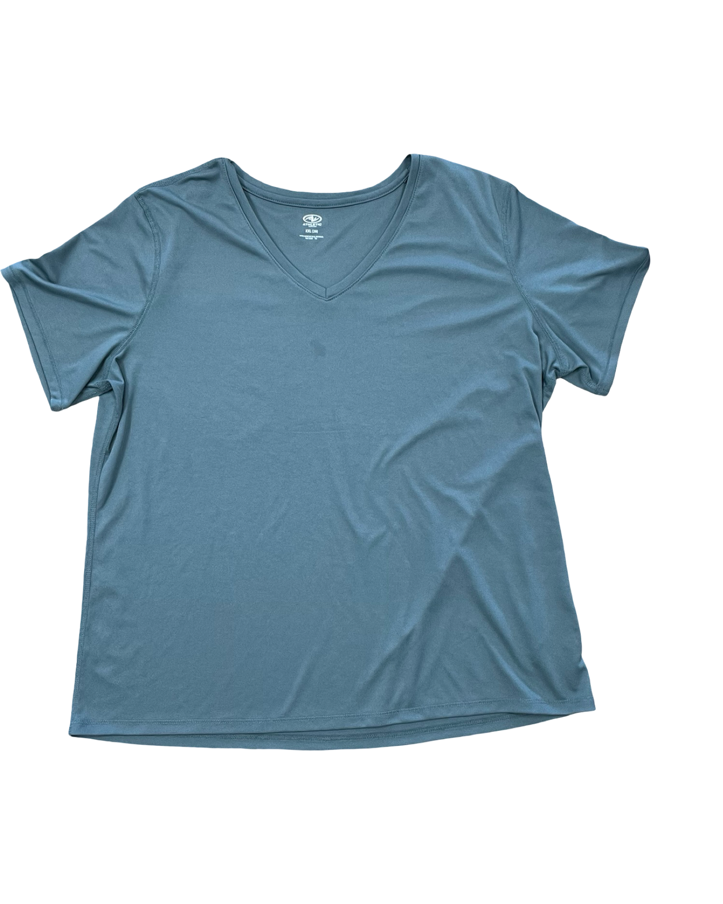 Athletic Top Ss By Athletic Works In Green, Size:2X