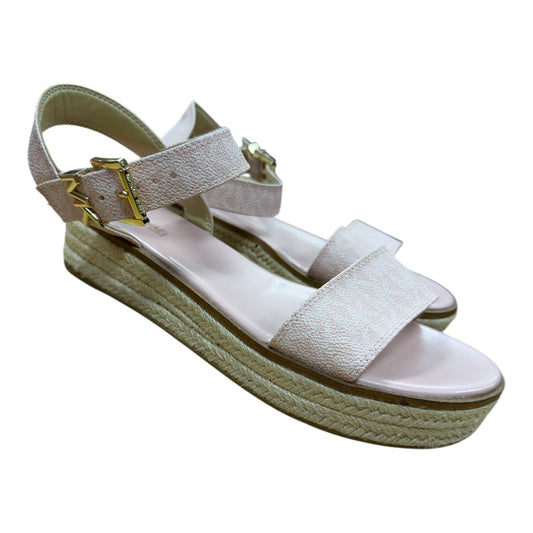 Sandals Flats By Michael By Michael Kors In Pink, Size:8.5