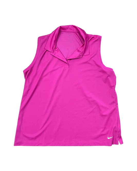 Athletic Tank Top By Nike In Pink, Size:1X