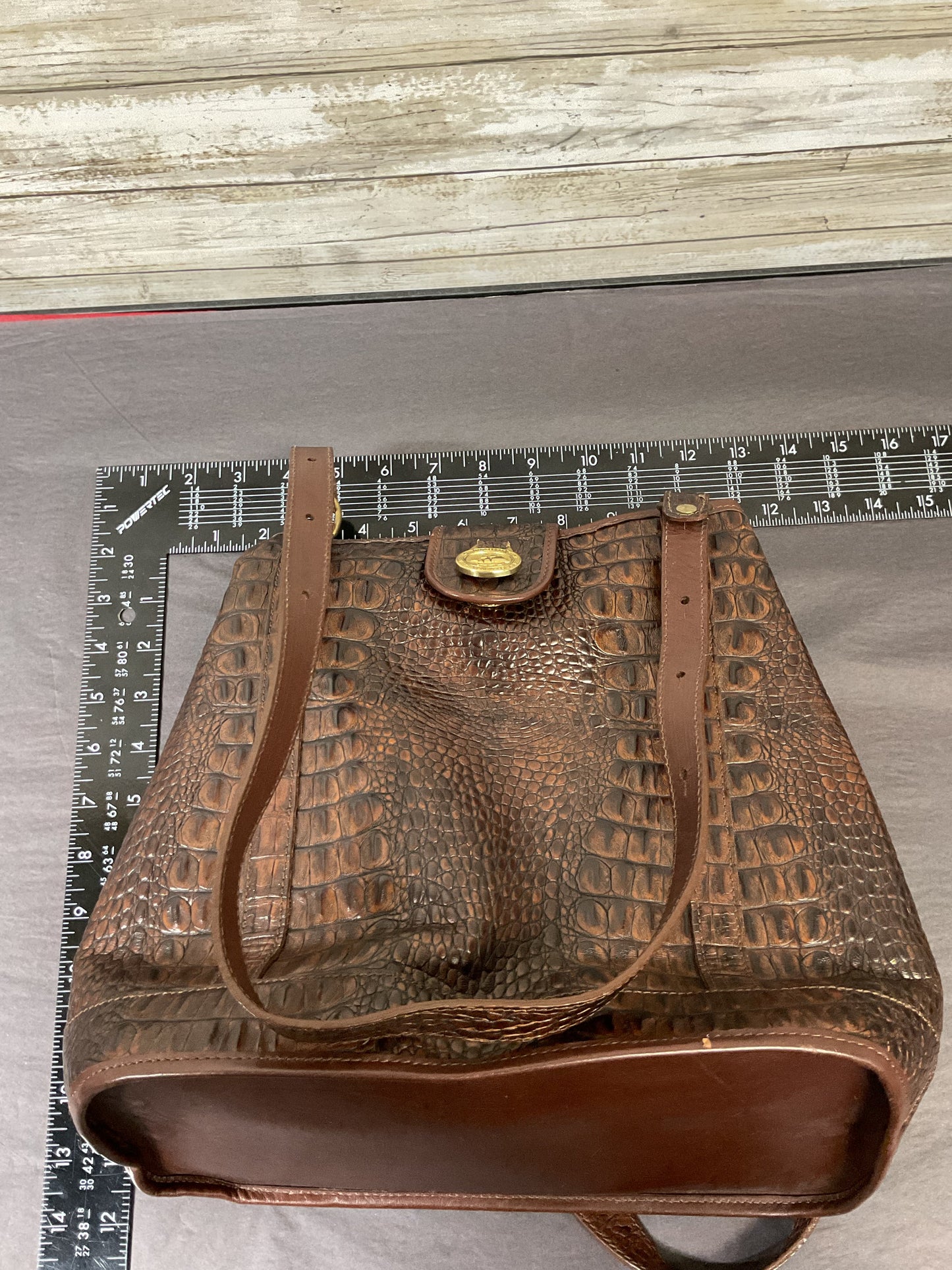 Handbag Designer By Brahmin In Brown, Size:Large