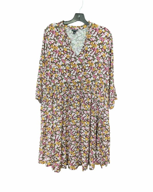 Dress Casual Midi By Torrid In Purple & White, Size:2X
