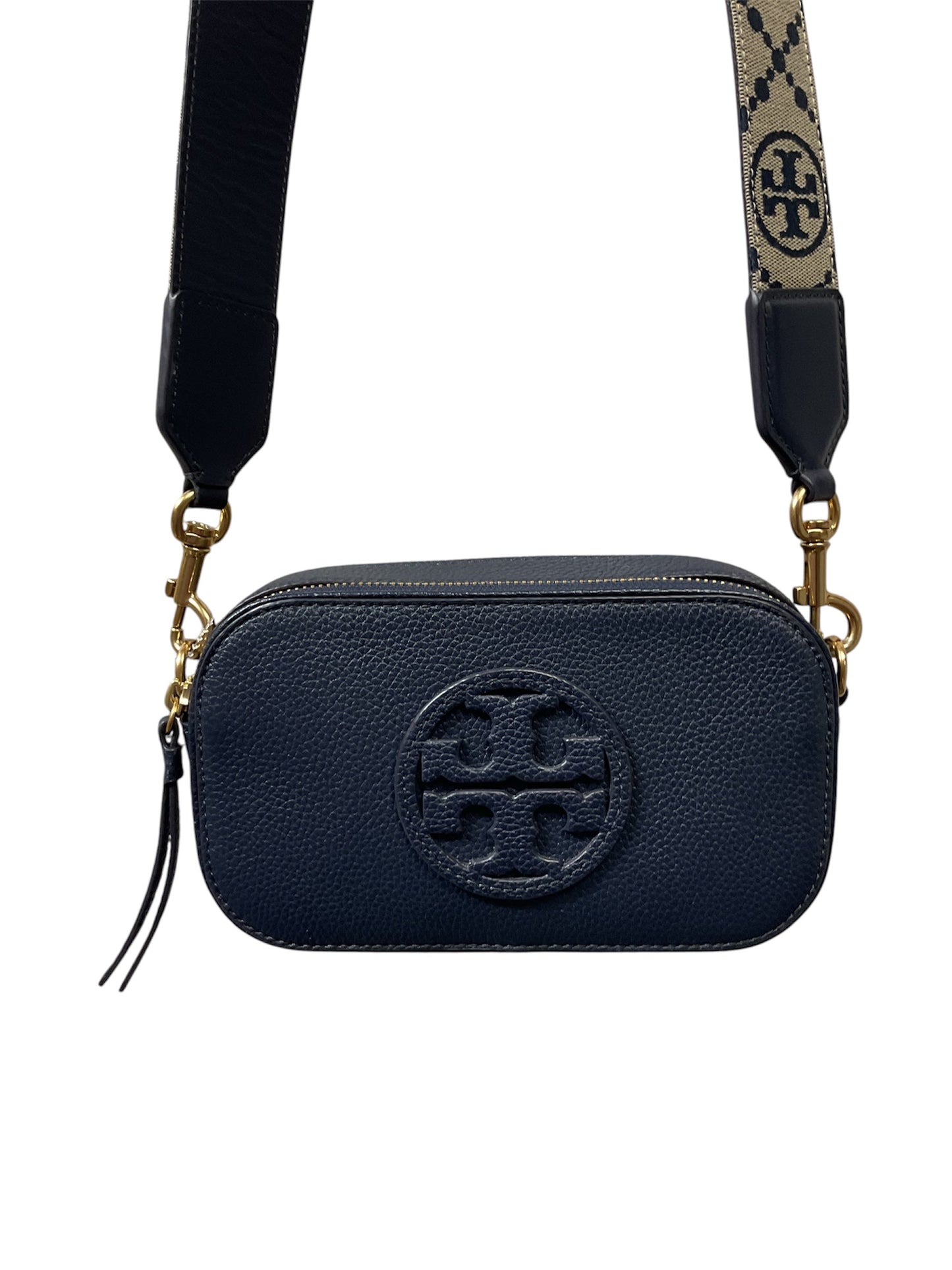 Handbag Designer By Tory Burch In Navy, Size:Small