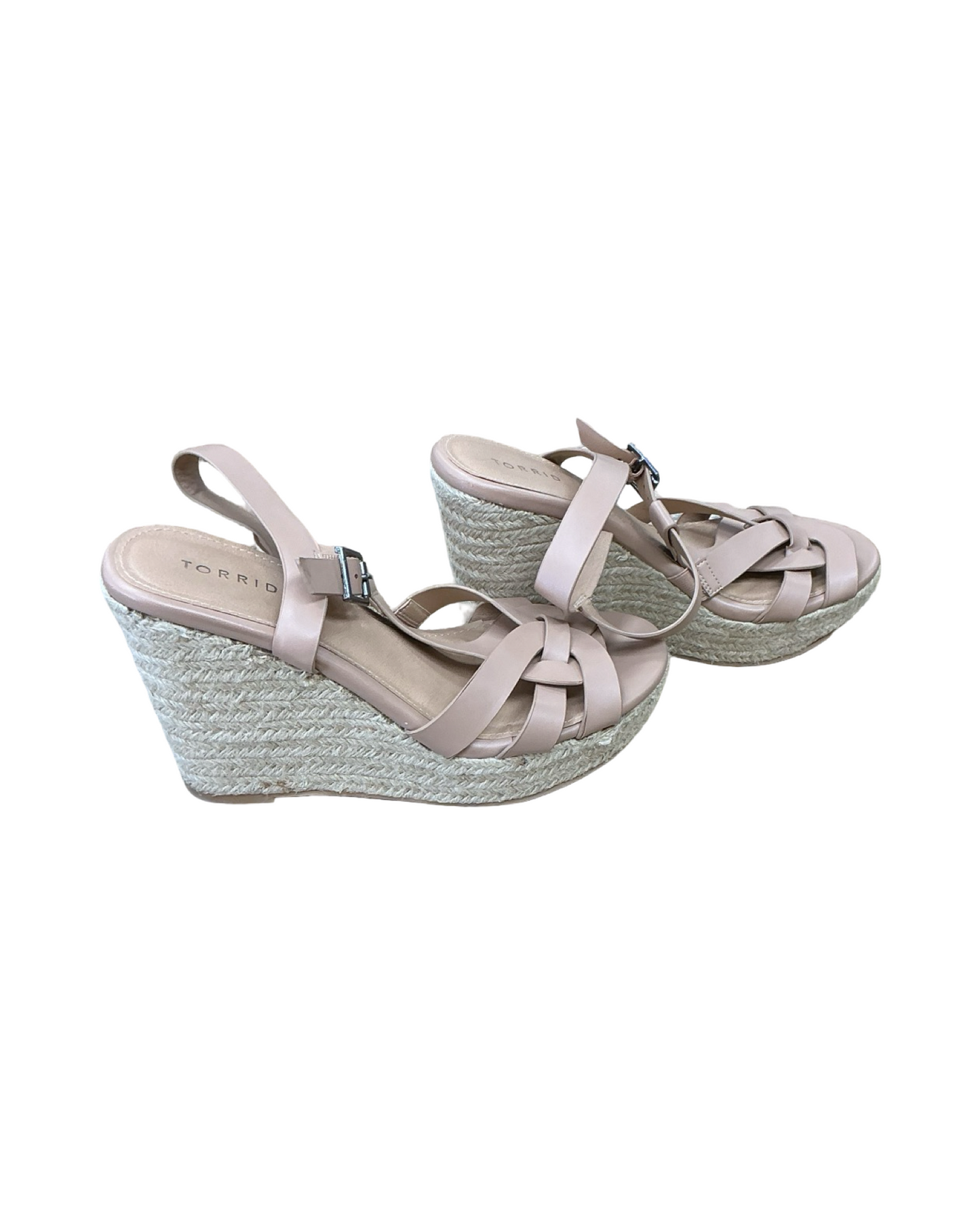 Sandals Heels Wedge By Torrid In Beige, Size:10.5