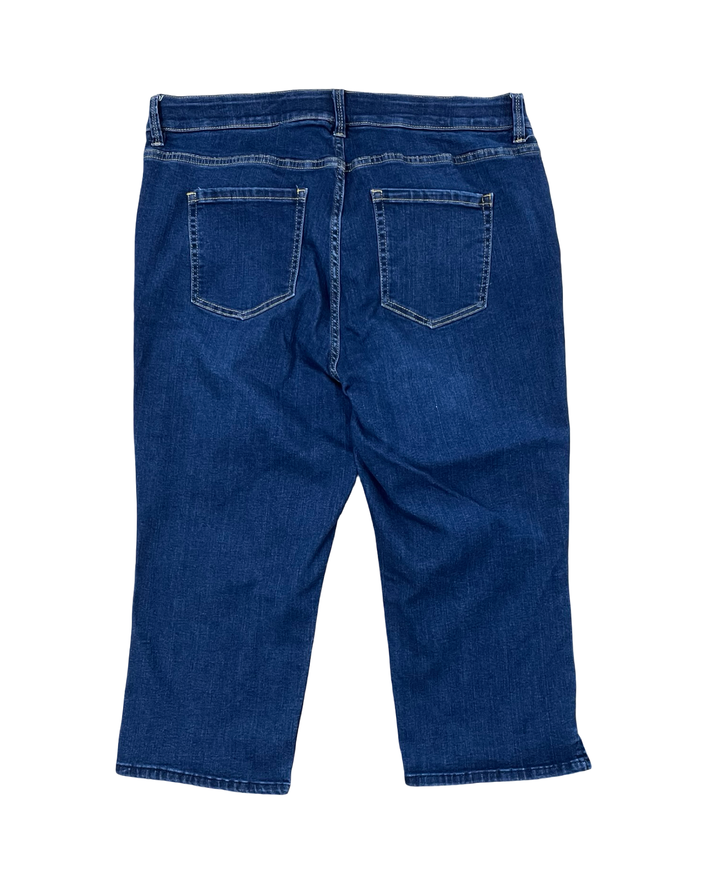 Jeans Cropped By Liz Claiborne In Blue Denim, Size:Xl