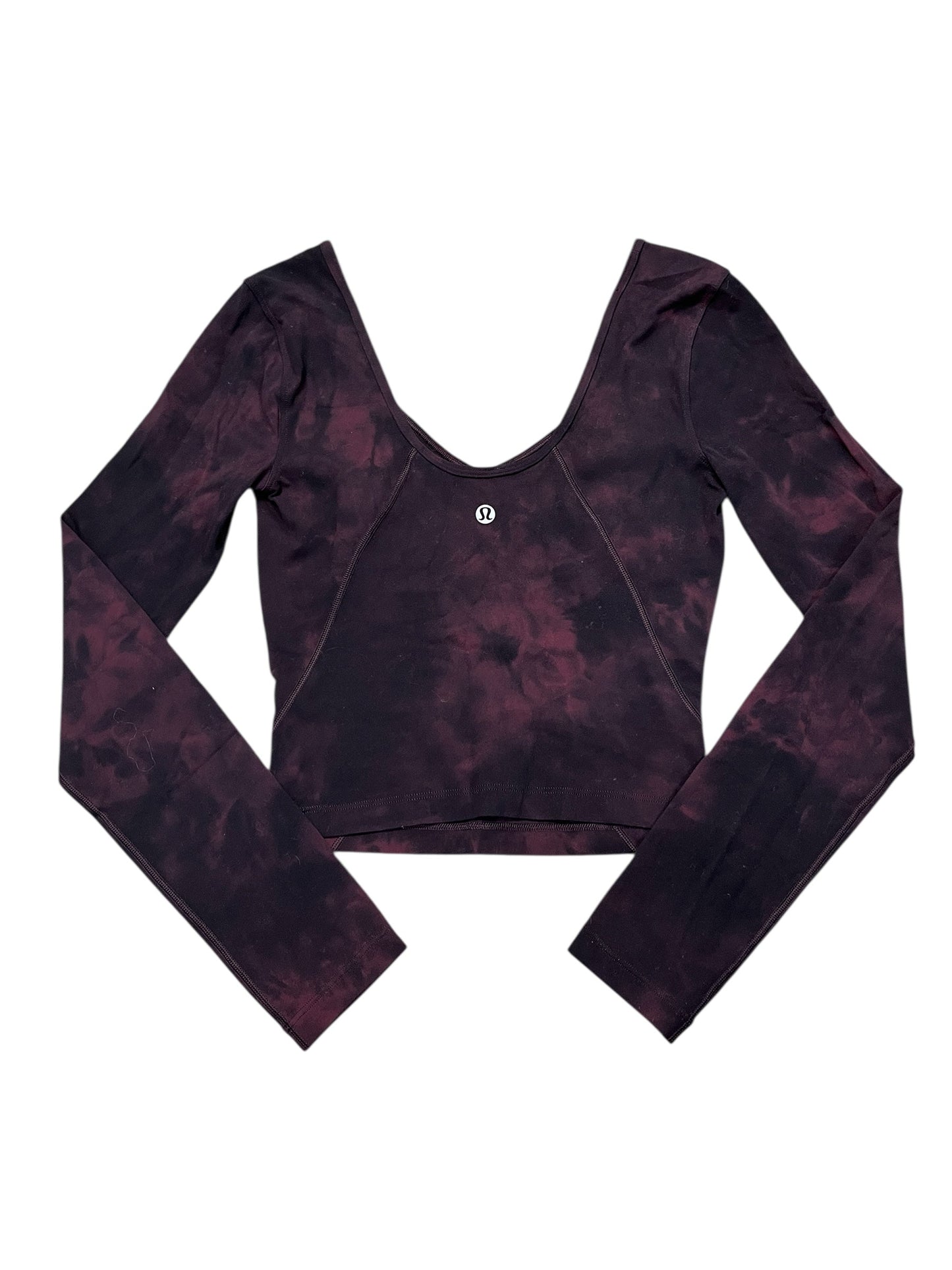 Athletic Top Ls Collar By Lululemon In Purple, Size:Xs