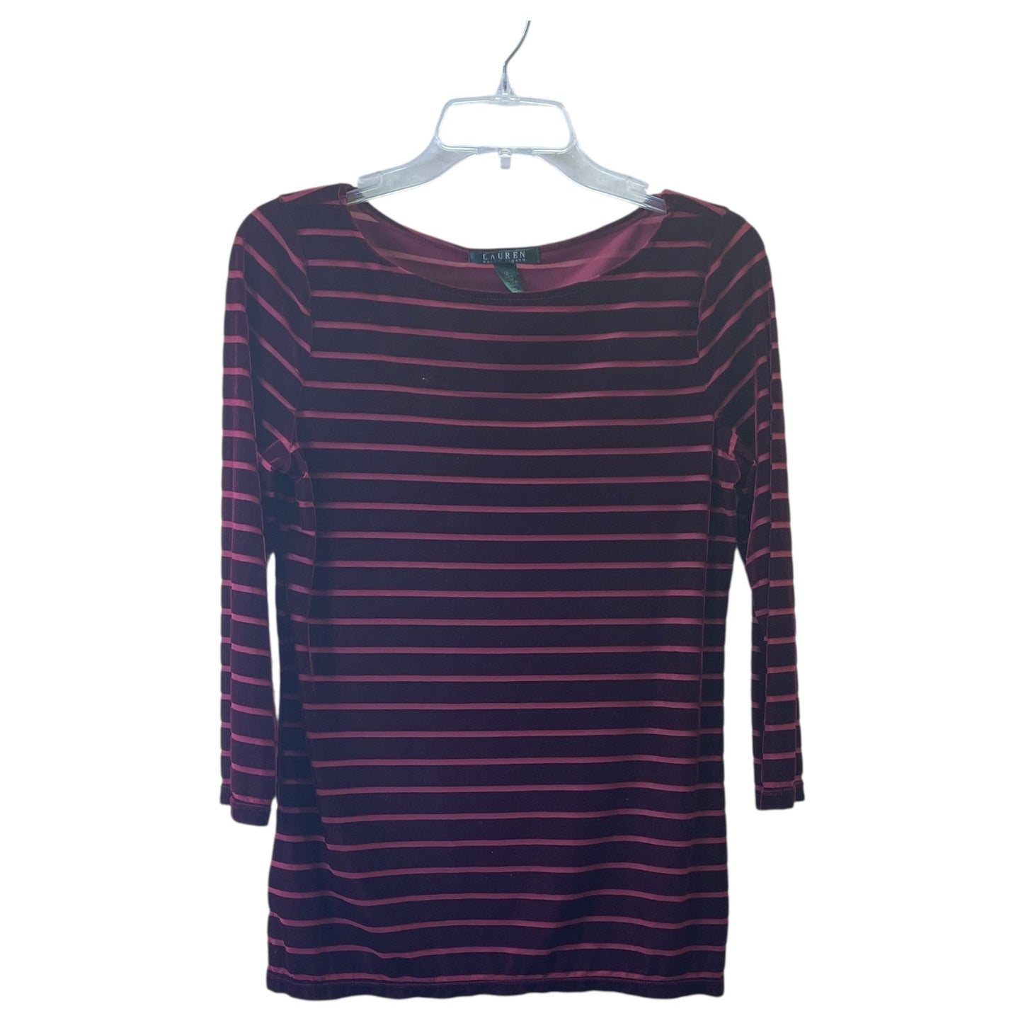 Top 3/4 Sleeve By Ralph Lauren In Maroon, Size:M