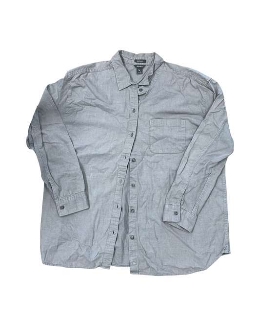 Blouse Ls By Eddie Bauer In Grey, Size:Xl
