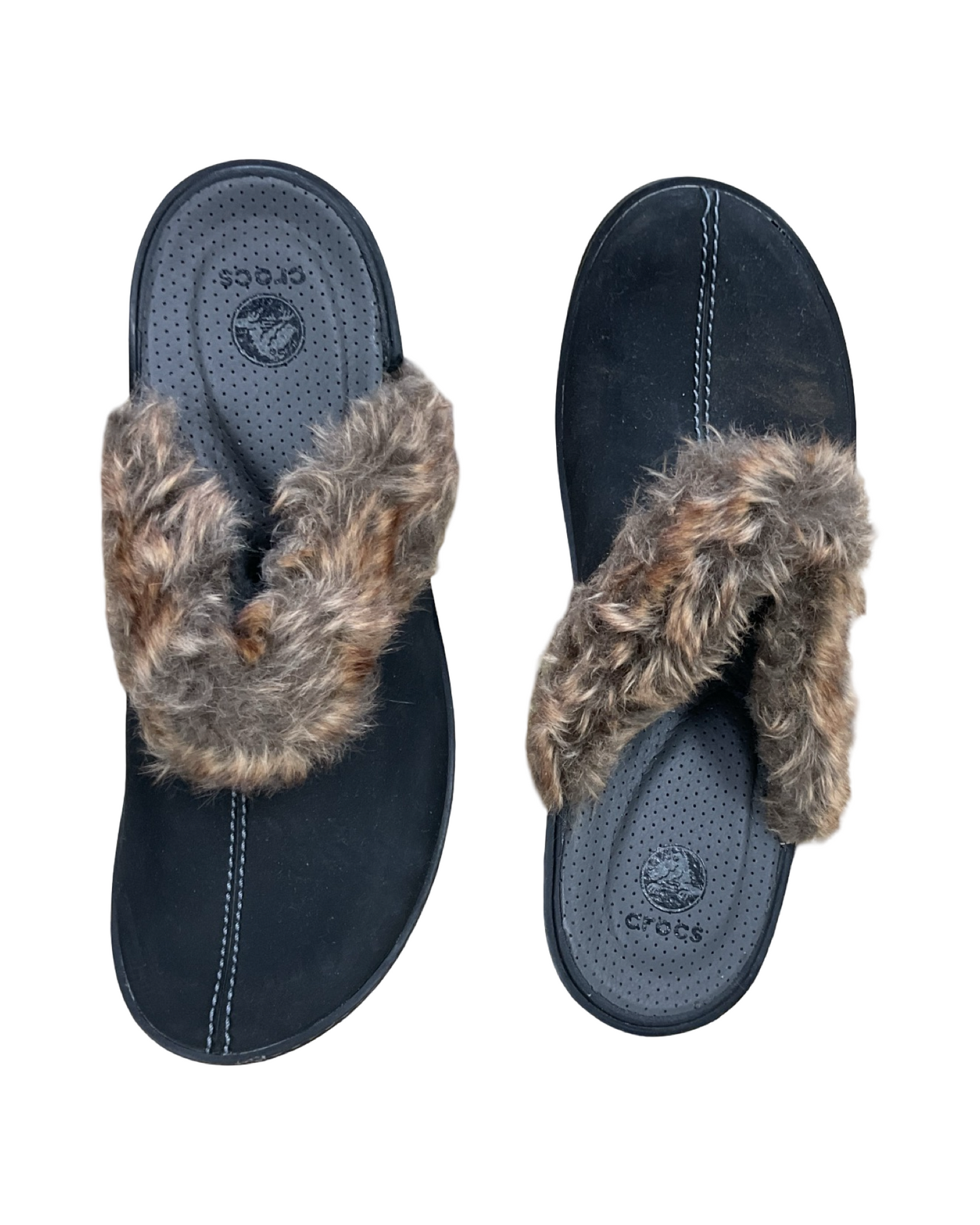 Shoes Heels Block By Crocs In Black, Size:9