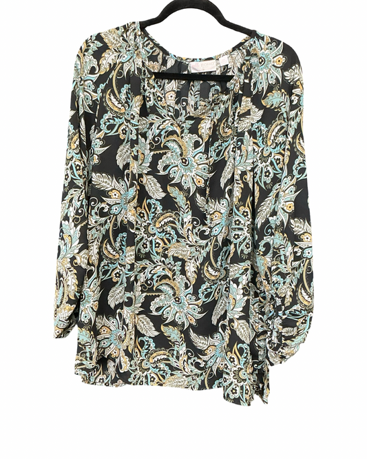 Top Ls By Belle By Kim Gravel In Black & Green, Size:2X