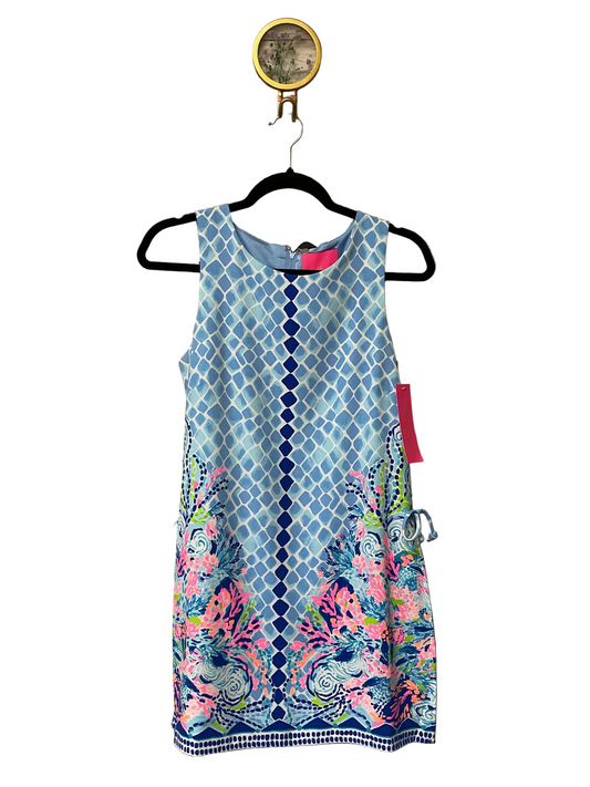 Romper Designer By Lilly Pulitzer In Blue & Orange, Size:4