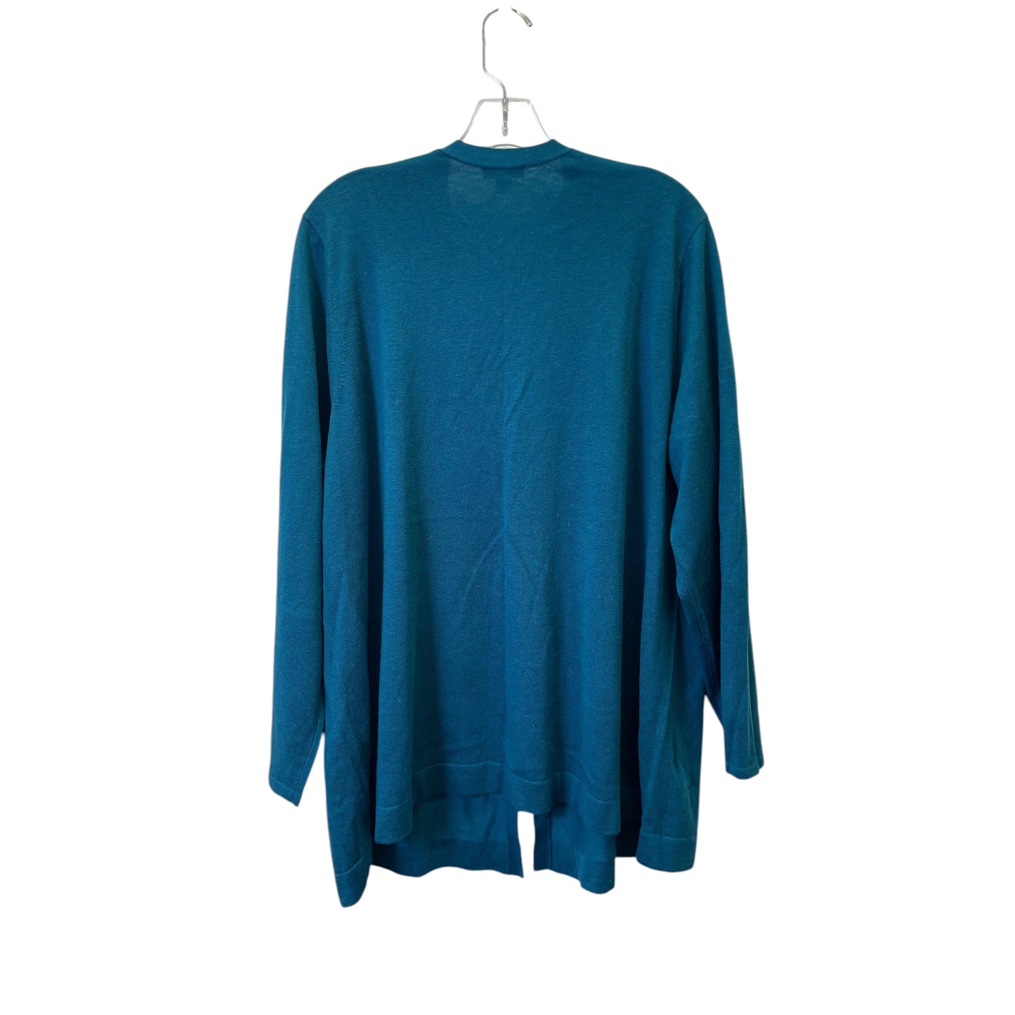 Sweater Cardigan By J. Jill In Teal, Size:2X