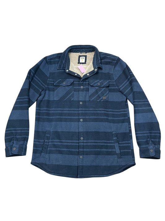 Jacket Shirt By Clothes Mentor In Navy, Size:Xl