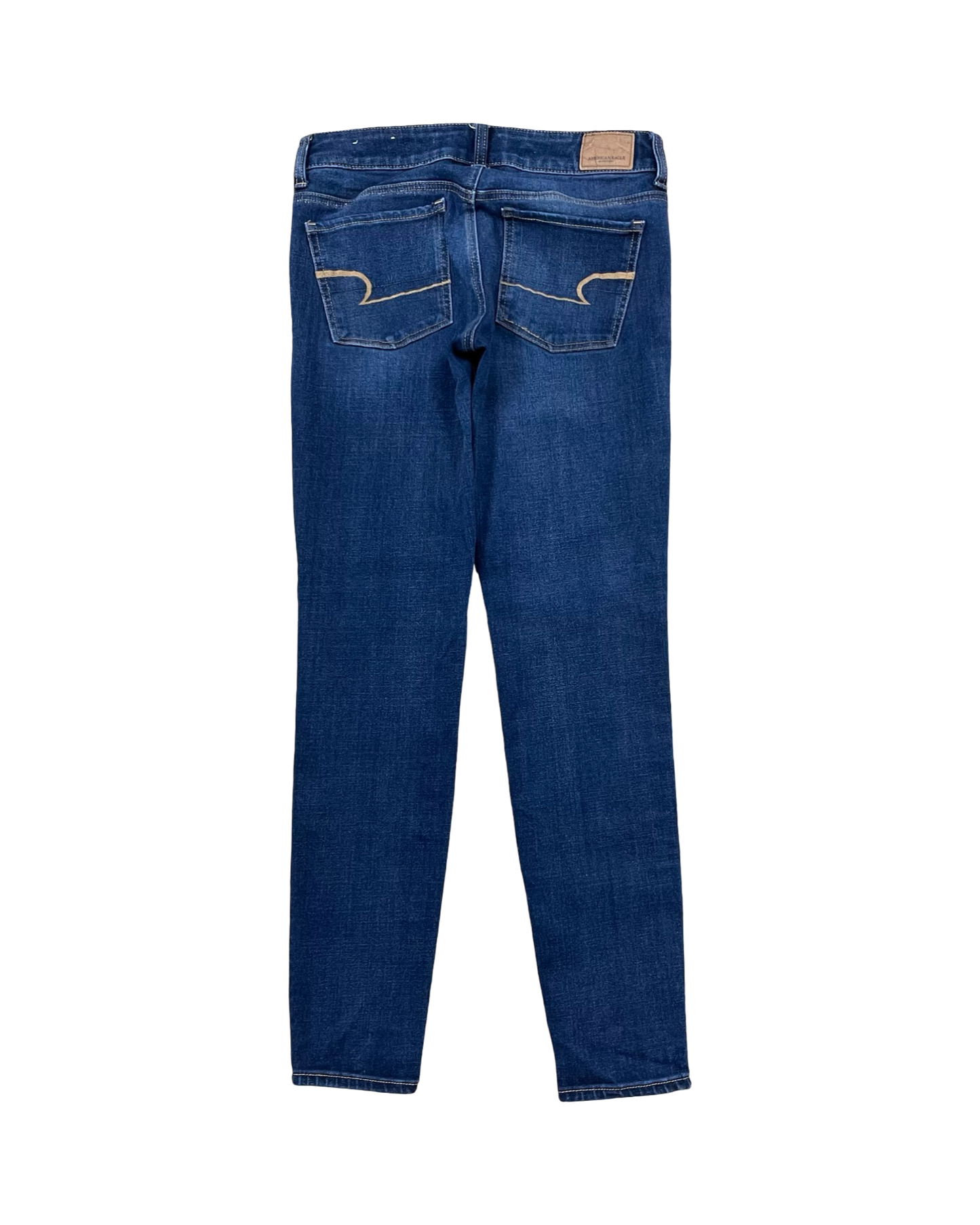 Jeans Skinny By American Eagle In Blue Denim, Size:4