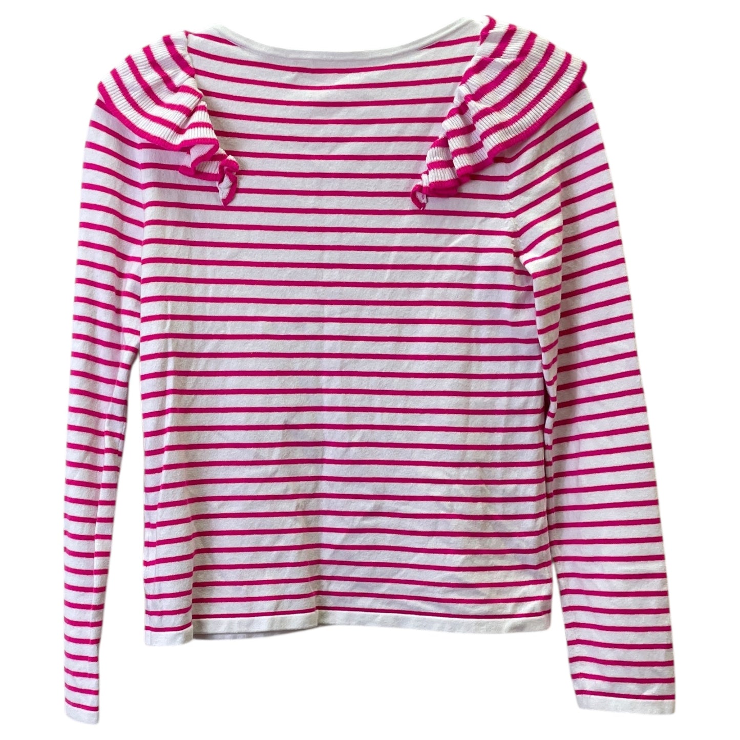 Top Ls Designer By Lilly Pulitzer In Pink & White, Size:S