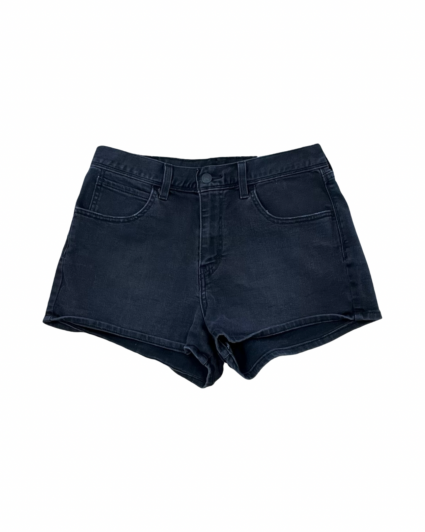 Shorts By Levis In Black Denim, Size:10