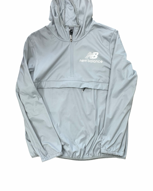 Athletic Top Ls Hoodie By New Balance In Grey, Size:Xl