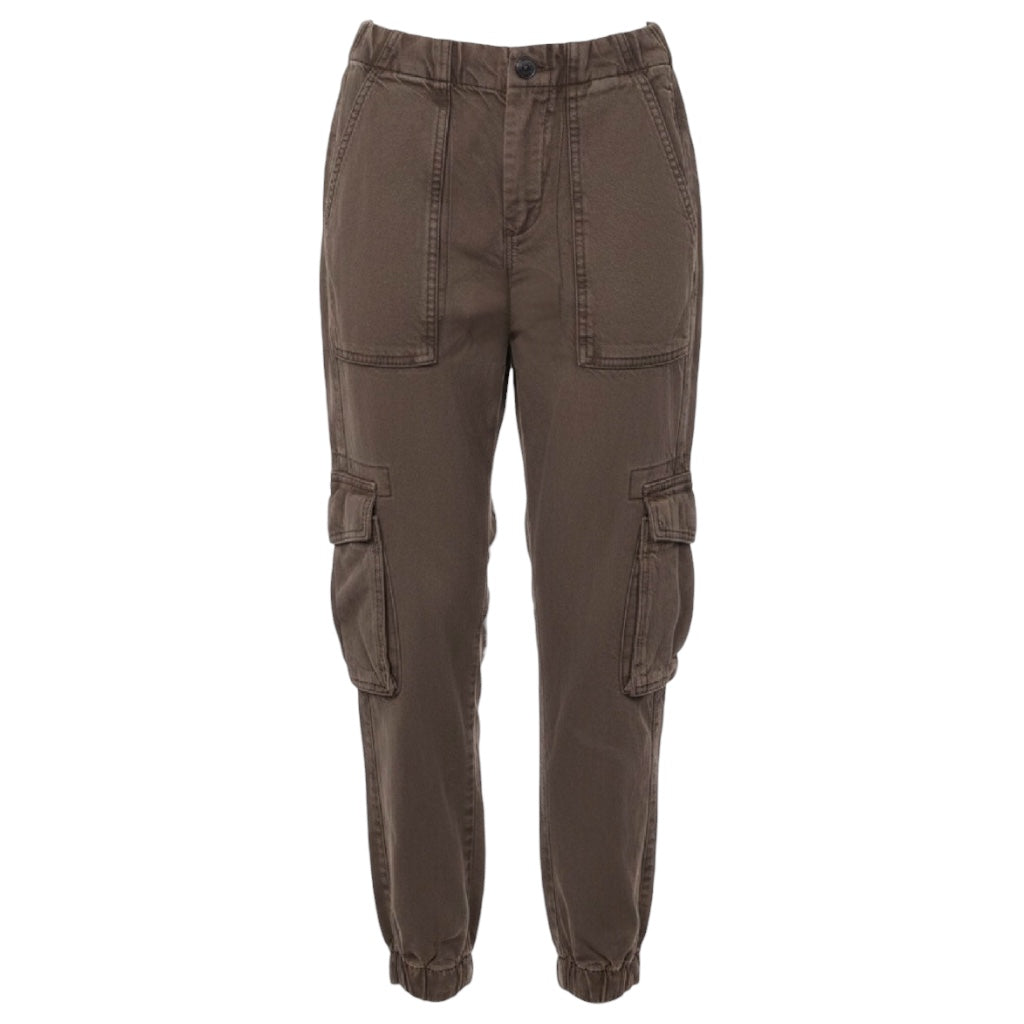 Freda Lightweight Denim Cargo Pants Designer By All Saints In Brown, Size: 0
