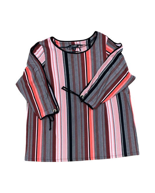 Top Ls By Roz And Ali In Black & Orange, Size:2X