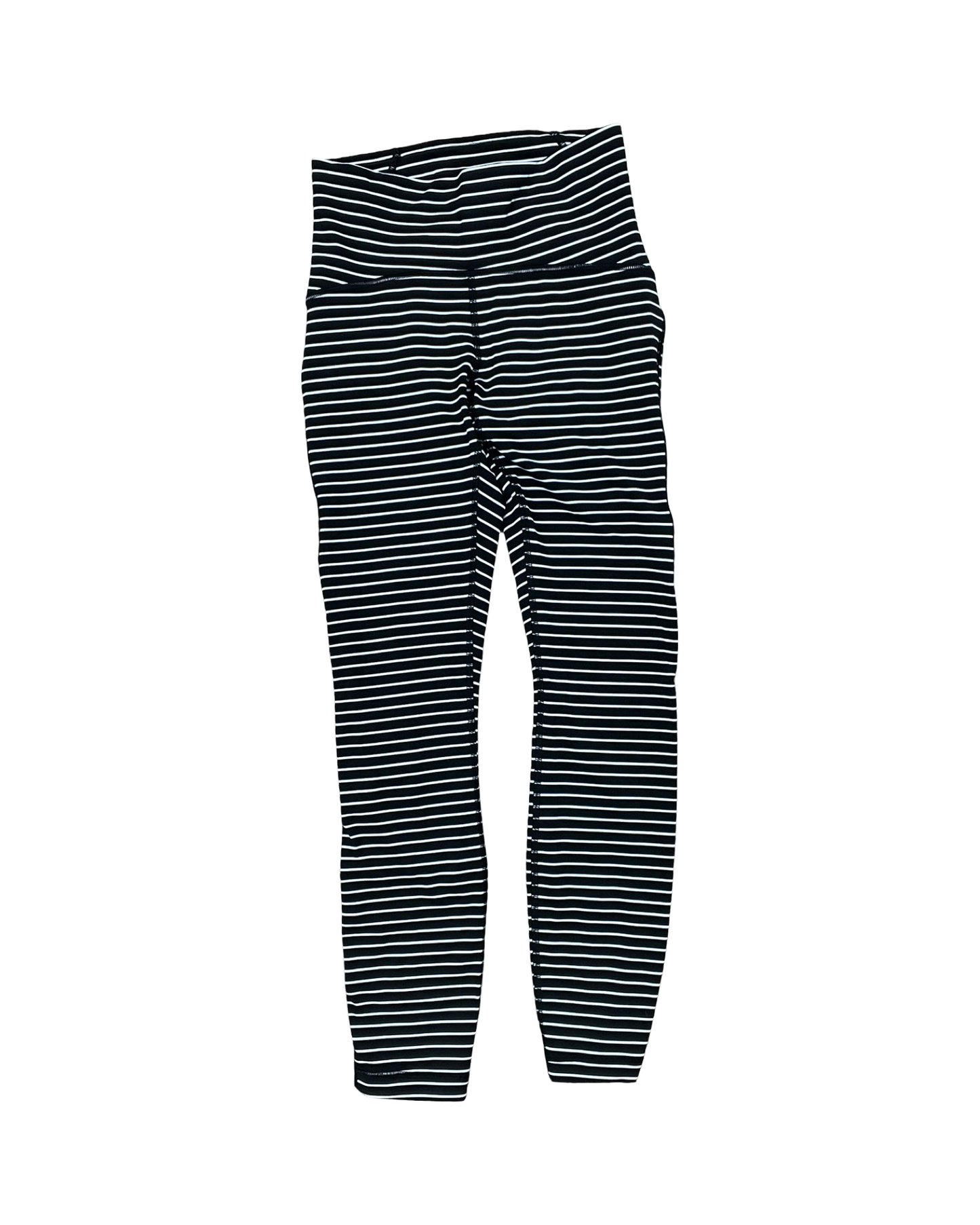 Athletic Leggings By Lululemon In Black & White, Size:4