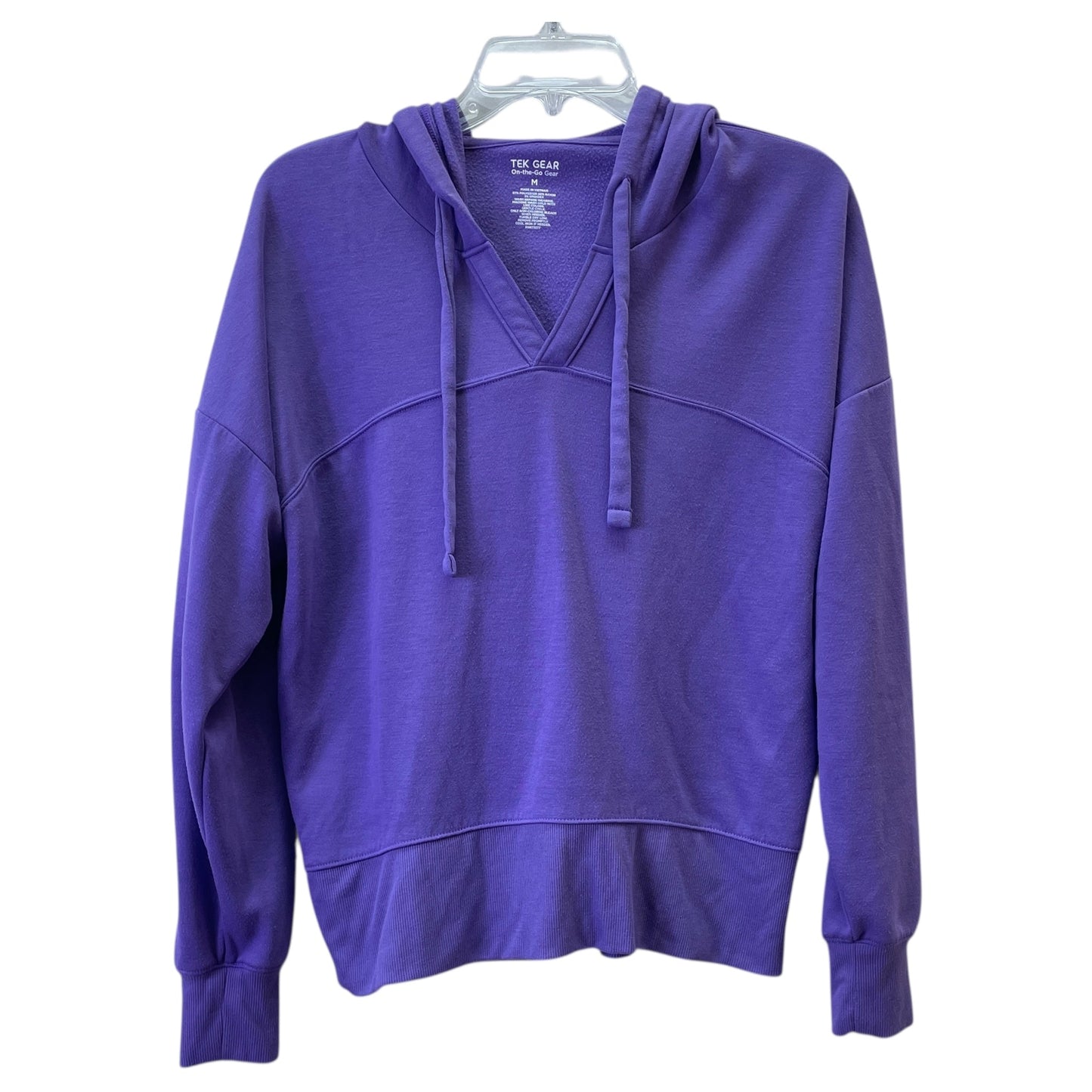 Athletic Sweatshirt Hoodie By Tek Gear In Purple, Size:M