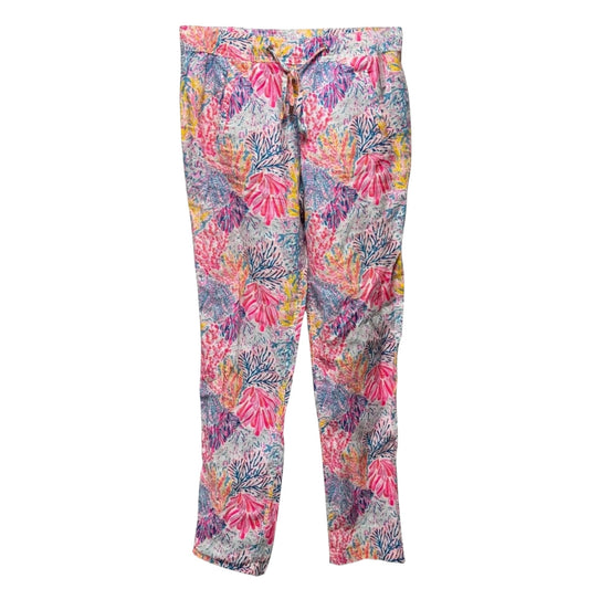 Taron Mid-Rise Linen Pants Designer By Lilly Pulitzer In Multi Splashdance, Size: XS