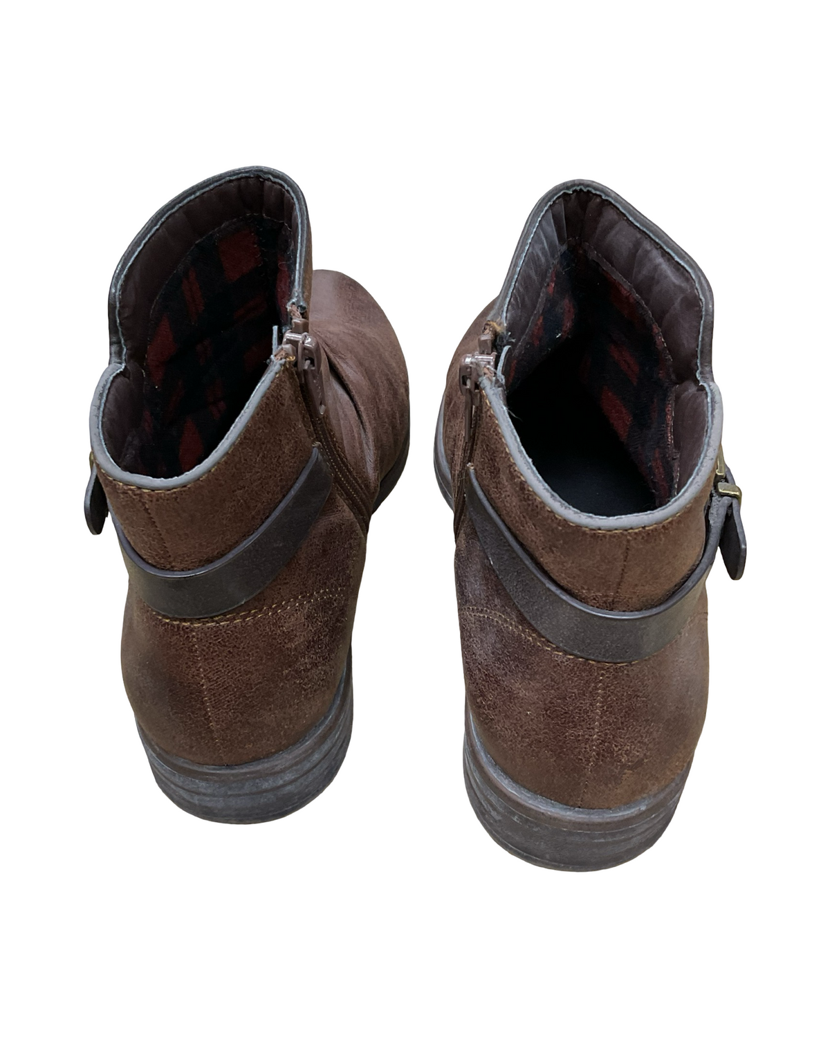 Boots Ankle Flats By Bare Traps In Brown, Size:8