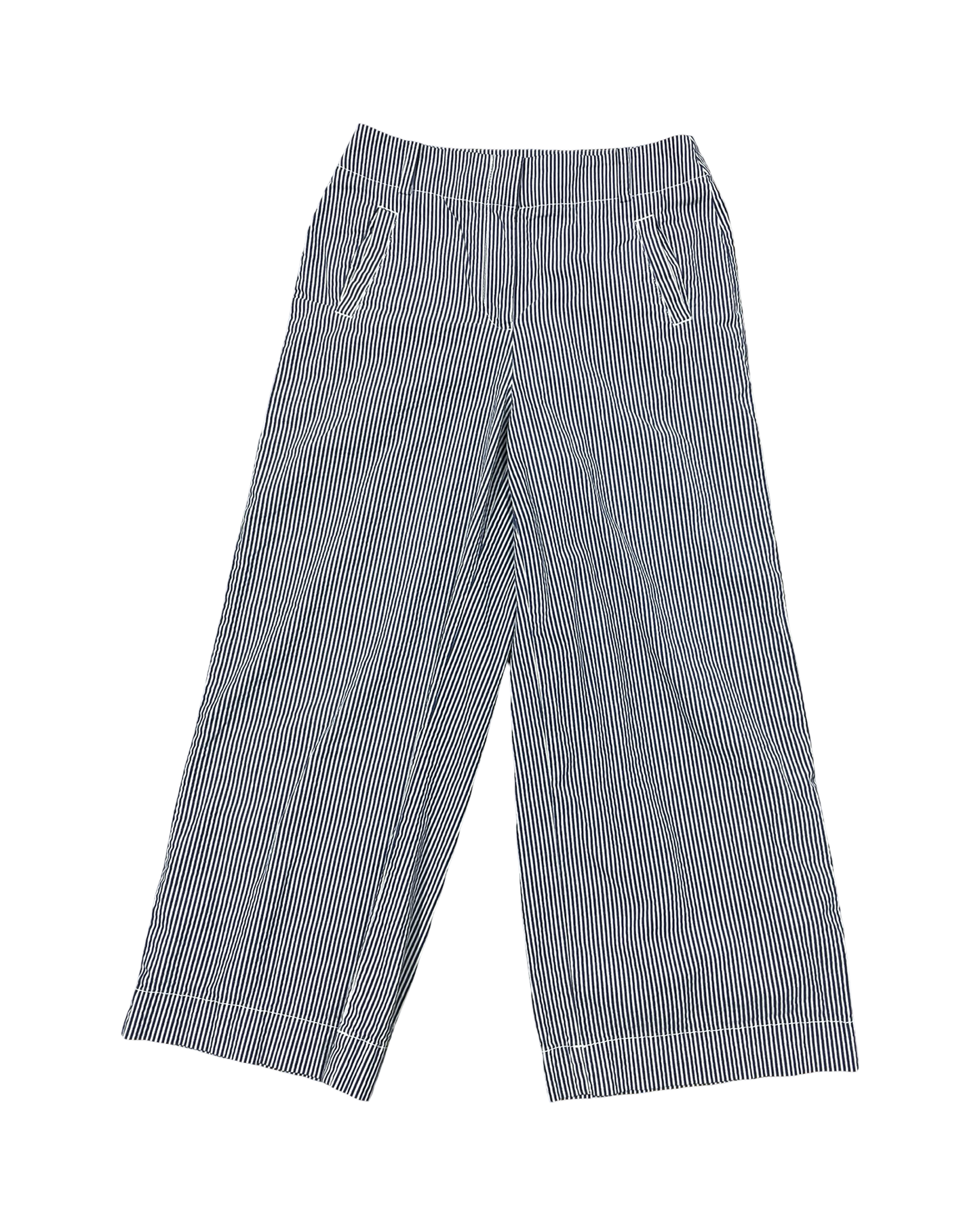 Pants Wide Leg By Loft In Blue & White, Size:4