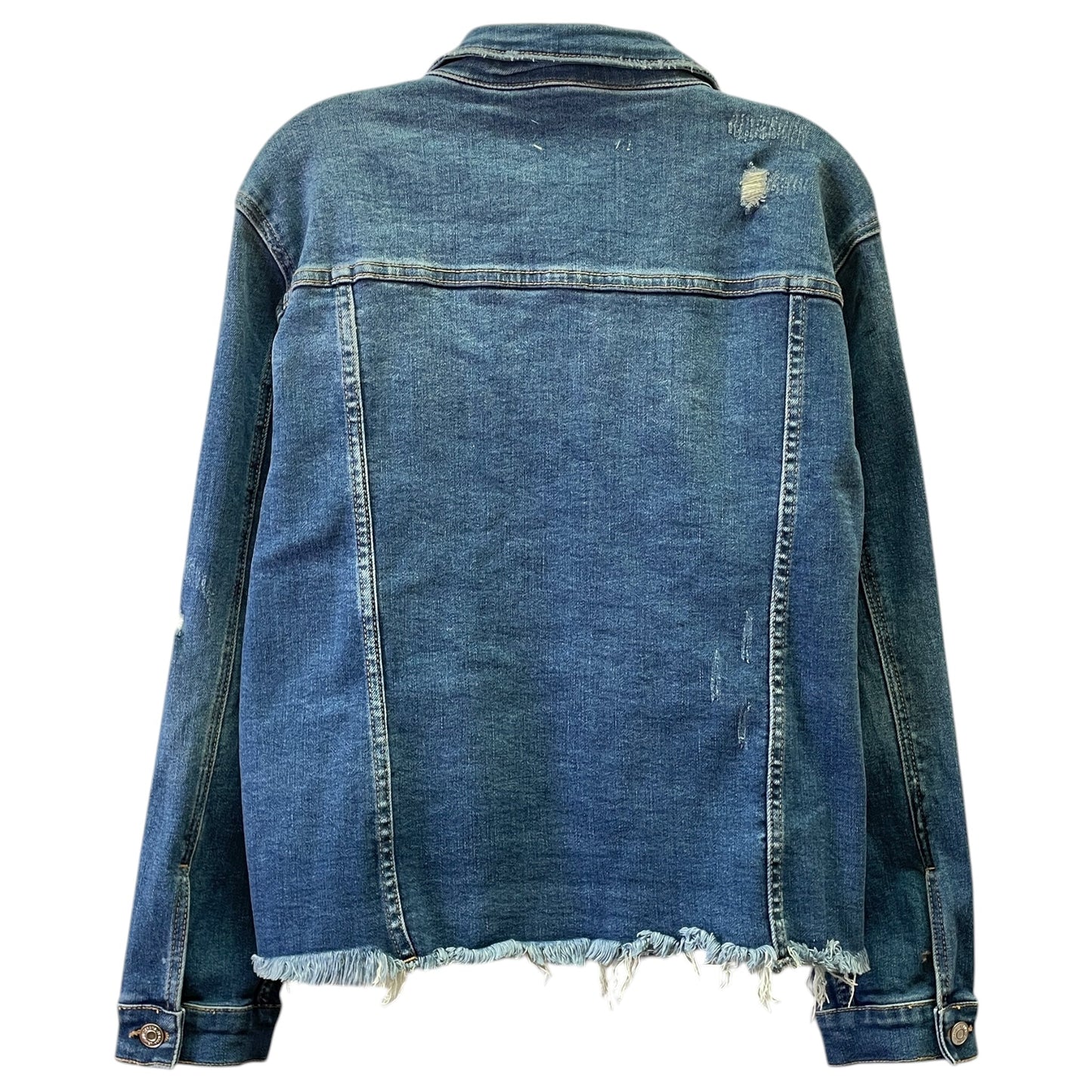 Jacket Denim By Zenana In Blue Denim, Size:M