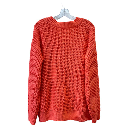 Sweater Cardigan By Zenana Outfitters In Orange, Size:Xl