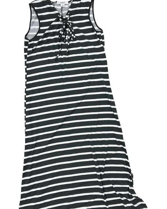 Dress Casual Maxi By Clothes Mentor In Grey & White, Size:M