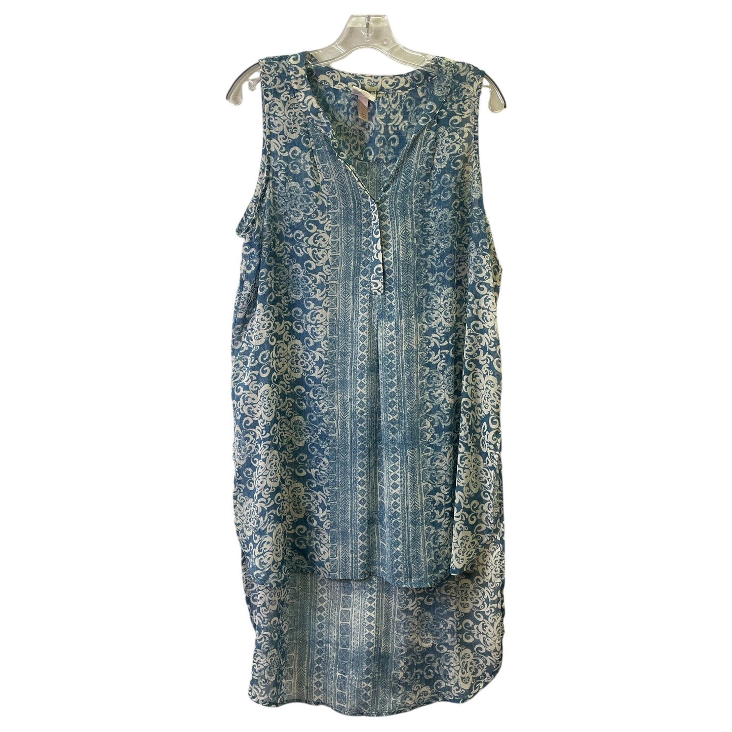 Tunic Sleeveless By Knox Rose In Blue, Size:L